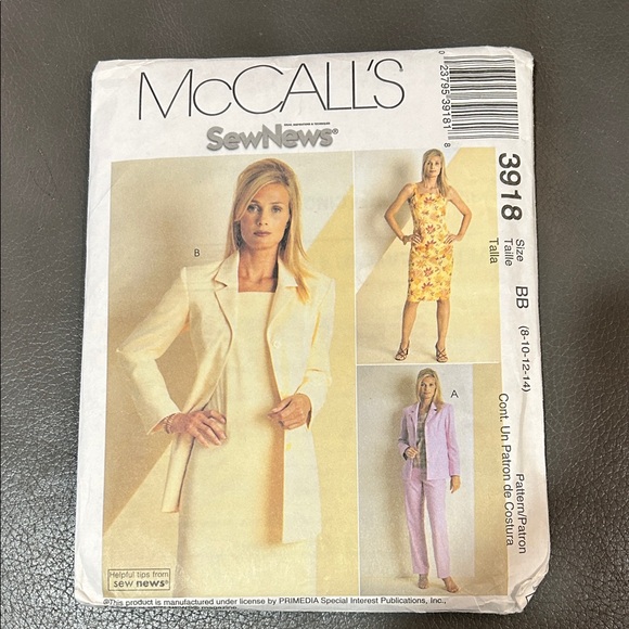 McCall's Other - McCall's Sewing Pattern 3918